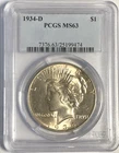1934 D PEACE "PCGS MS63" - STUNNING COLOR, LUSTER, HIGH POINTS - MUST HAVE!💥✅