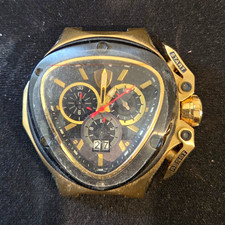 Tonino Lamborghini Spyder Chronograph Quartz 43mm Gold Case Black Leather