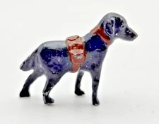 Barclay Manoil Cast Metal Soldiers Black Dog with Ammo Belt Ammo Runner Dog B67