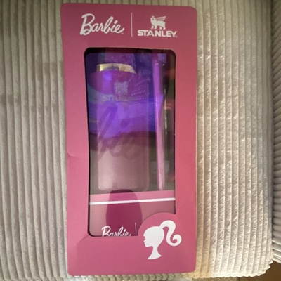 #ad Stanley Barbie Quencher H2.0 Purple Stainless Insulated Tumbler 31 40oz Handle $20.00
