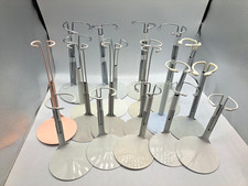 Lot Of 19 Adjustable Fashion Doll Stands Metal Display