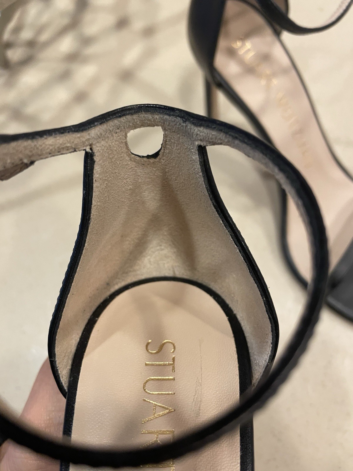 Stuart Weitzman strapped heel size 6.5/black - image 2