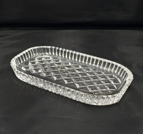 Vintage Waterford Crystal Alana Vanity Tray Trinket Dish Catchall  8.5" Marked