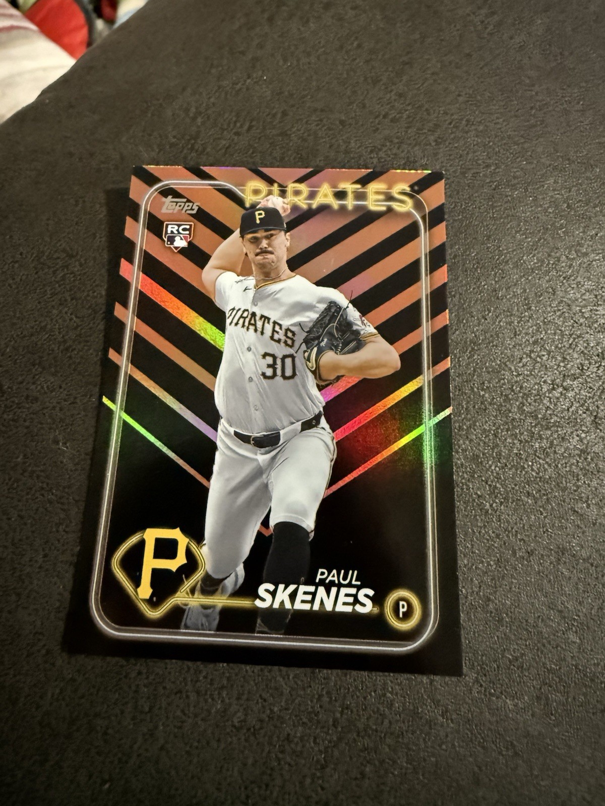 2024 Topps Update Series - #US100 Paul Skenes (RC) Orange & Black Holiday Foil