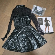 Halloween Costume Female Feline Frisky Cat Woman Dress Mask Adult Size S 2 4 NIP