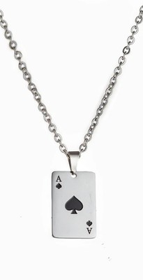 Ace of Cards Pendant Necklace -Eye Candy LA in Titanium - New w/Tags
