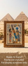 Egyptian Papyrus-Style Art , Images / 2 pc GIFT SET / Egyptian Souvenir
