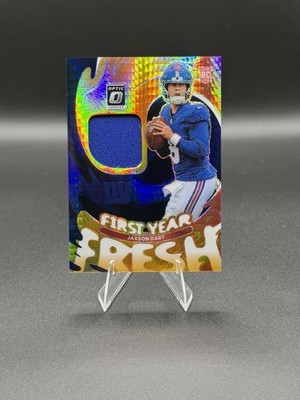 2025 Panini Donruss Optic First Year Fresh Jaxson Dart RC #FYFBH-JDA Blue Hyper