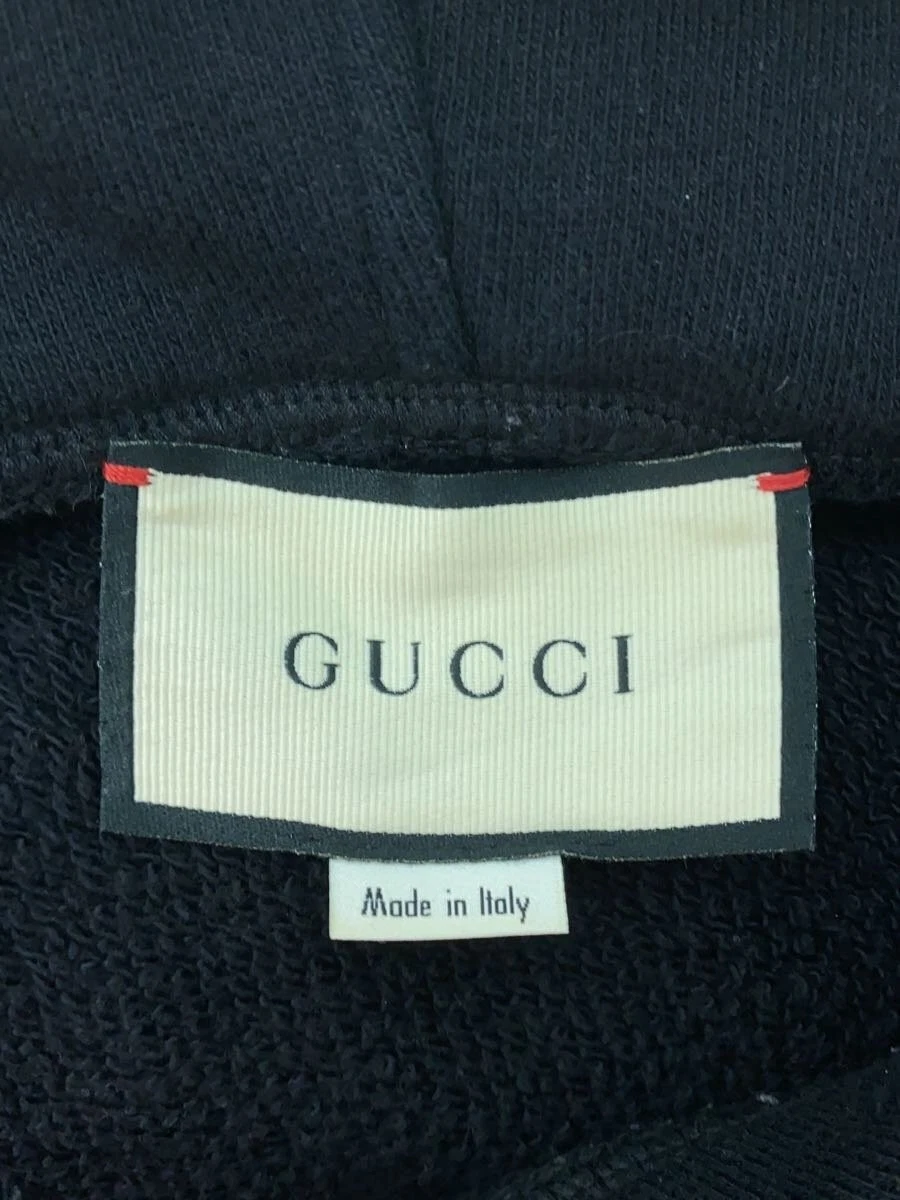 GUCCI 19SS Felpa con Cappuccio Cotone Nero Taglia M 475374 Xjapa #EG AGA