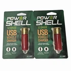 2 Pack 12 Gauge Shell USB Car Charger 12V Power Shells Fast Charging Adapter