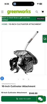 #ad #ad Greenworks 2970202 Cultivator Attachment 10 inch $89.00