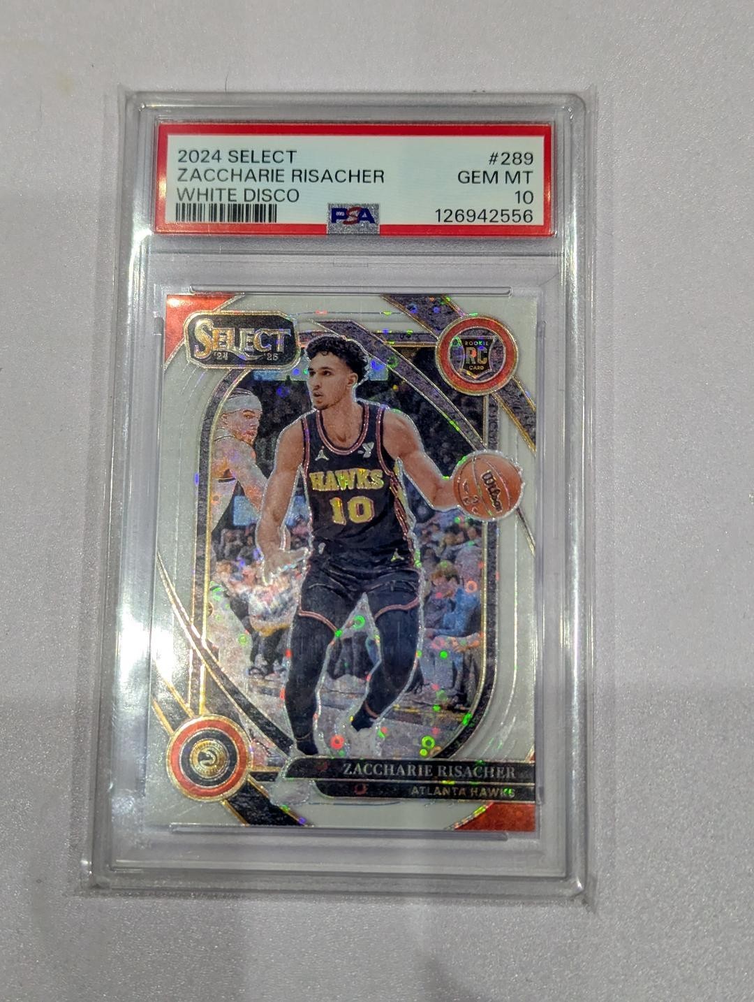 ZACCHARIE RISACHER 2024 Select White Disco Prizm /75 #86 Rookie Concourse PSA 10