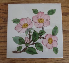 Franciscan Desert Rose USA Tea Tile 6 x 6 MCM Trivet Vintage