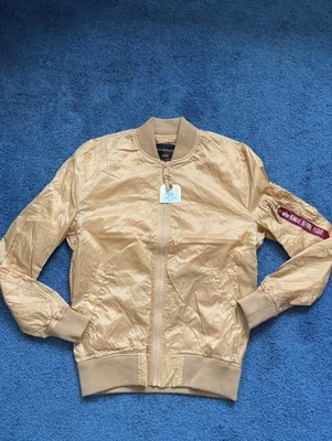 Alpha Industries Herren Bomberjacke (dünn) in Gr.L Gelb Neu mit Etikett - Bild 1 von 4