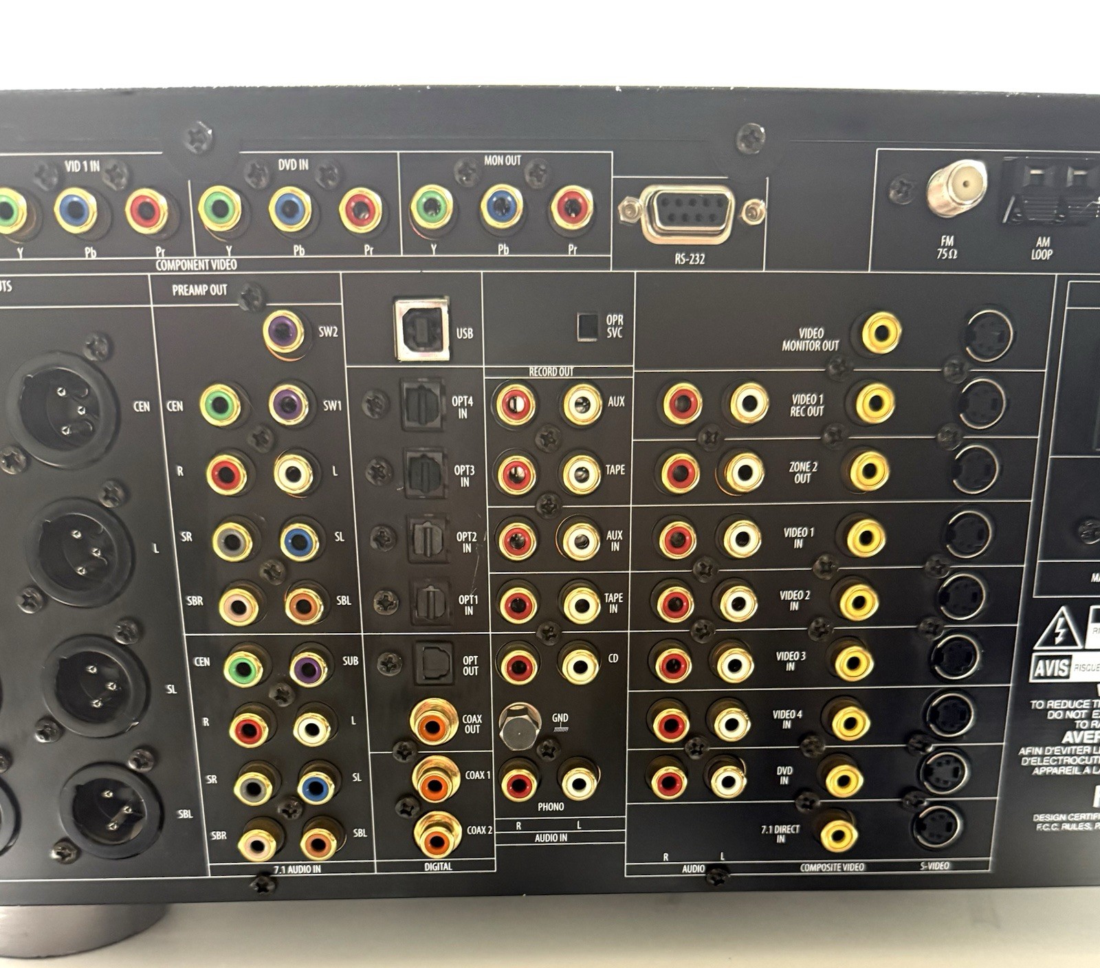Outlaw 990 7.1 Channel Preamp Processor with DVI to HDMI adaptors