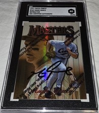 1997 Topps Finest Masters Common Refractor Mark Grace Autographed SGC CERTIFIED