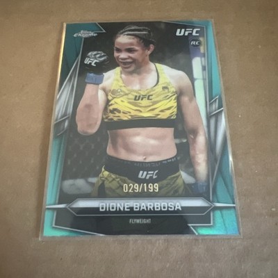 2026 Topps Chrome UFC Dione Barbosa RC Aqua Refractor /199 Rookie #33