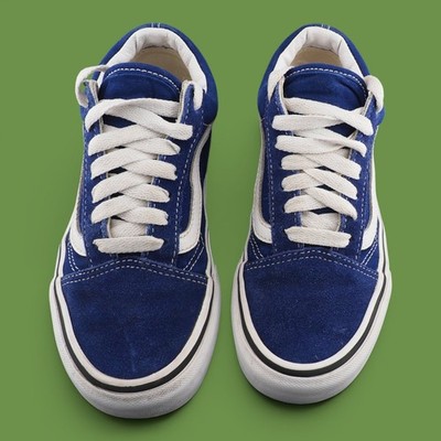 Vans Old Skool Lapis Blue White Suede Canvas Low Top Skate Sneakers VN000D3HY28