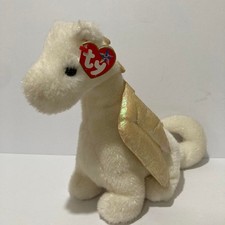 2002 Ty Beanie Buddy MAGIC the Dragon White