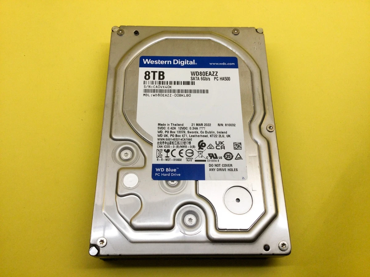 Western Digital Internal Hard Disk Drives 8 TB Storage Capacity