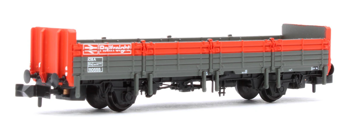 Graham Farish 373-626F BR OBA Open Wagon Low Ends BR Railfreight Red & Grey No.1