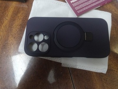 Iphone 15 Pro Max Case, Dark Purple with Kickstand