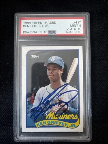 1989 Topps Traded - Ken Griffey Jr #41T (RC) PSA 9 Auto 10