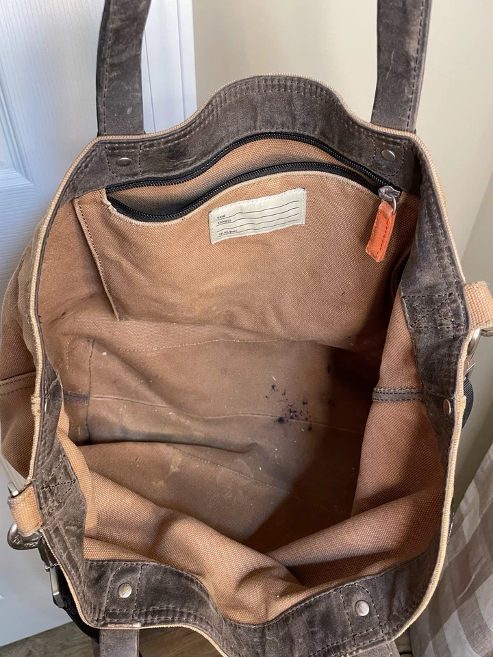 Jack Spade Vintage Tote Bag Commuter Crossbody Men’s Coated WELL LOVED/USED - Image 4 of 4