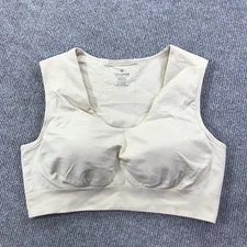 Tommie Copper Sports Bra Womens Medium Beige Copper Znergy Shoulder Support