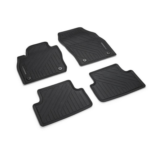VW T CROSS Premium Rubber Floor Mats All Weather LHD Genuine 2GM06150082V - Picture 2 of 4