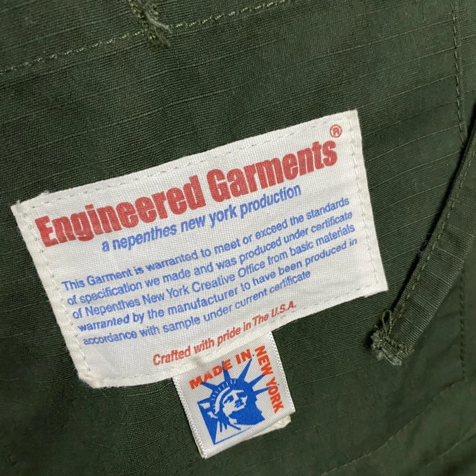 Chaqueta Engineered Garments Para Hombre Mediana Verde Capucha Field Parka Hecha en EE. UU. Foto 3 de 4