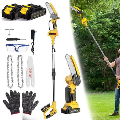 #ad 2 in 1 Cordless Pole Hand held Extendable Saw Mini Chain Saw for Tree Trimming $55.98