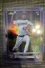 2022 Topps Chrome Sonic - Josiah Gray #160 Purple & Yellow Sonic Pulse /299 (RC)
