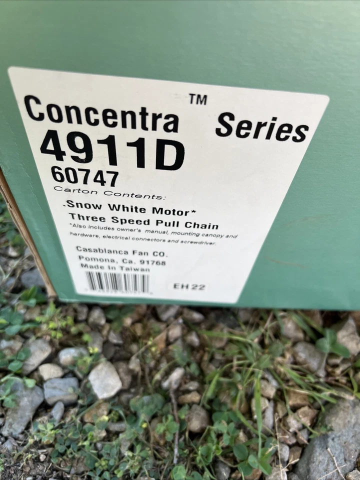 Vintage Casablanca Concentra Series 4911D Snow White Motor 3 Speed Pull Chain - Image 2 of 4