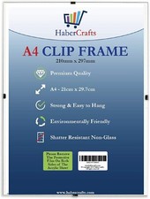 Clip Frame A4 Size Frameless Picture Frame Photo Poster Certificate Non Glass