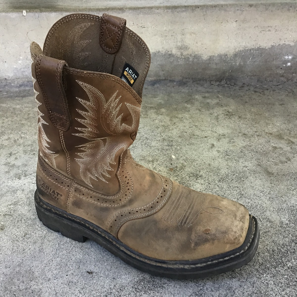 ARIAT Men Sz 8D F2413-18 Sierra Steel Toe Work Boot Cowboy 