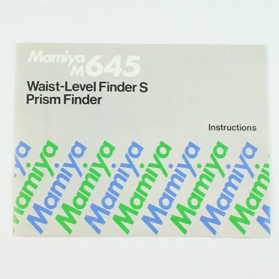 Mamiya M645 - Waist Level Finder S - Prism Finder - Manual - Instructions