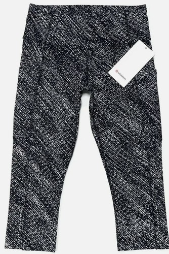 Leggings Lululemon Fast & Free Crop II Nulux 19" en blanco/negro talla EE. UU./2 Reino Unido/6, - Imagen 3 de 12
