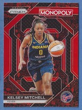 2024 WNBA Monopoly RED CLASSIC ICON Prizm #WNBA28 Kelsey Mitchell Indiana Fever