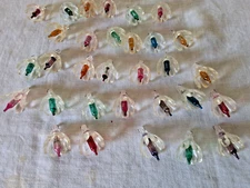 VTG Christmas Mini Light BULB Reflectors Cap Covers Tulip Flower Lot of 45 + Pcs