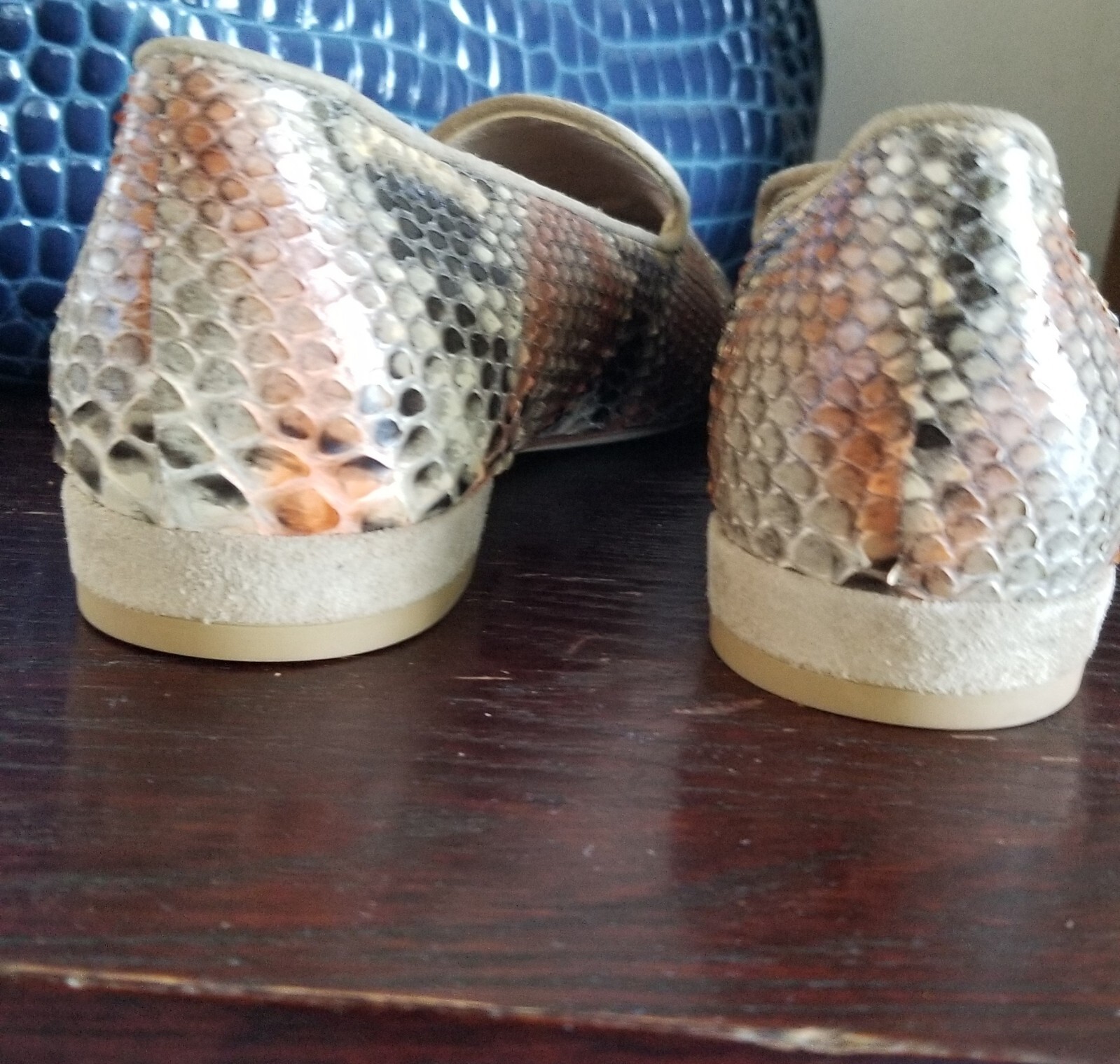 Stuart Weitzman  orange  snake python loafer  sli… - image 8