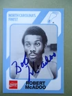 Robert McAdoo - 1989 Autographed Basketball card # 76 - North Carolina's Finest