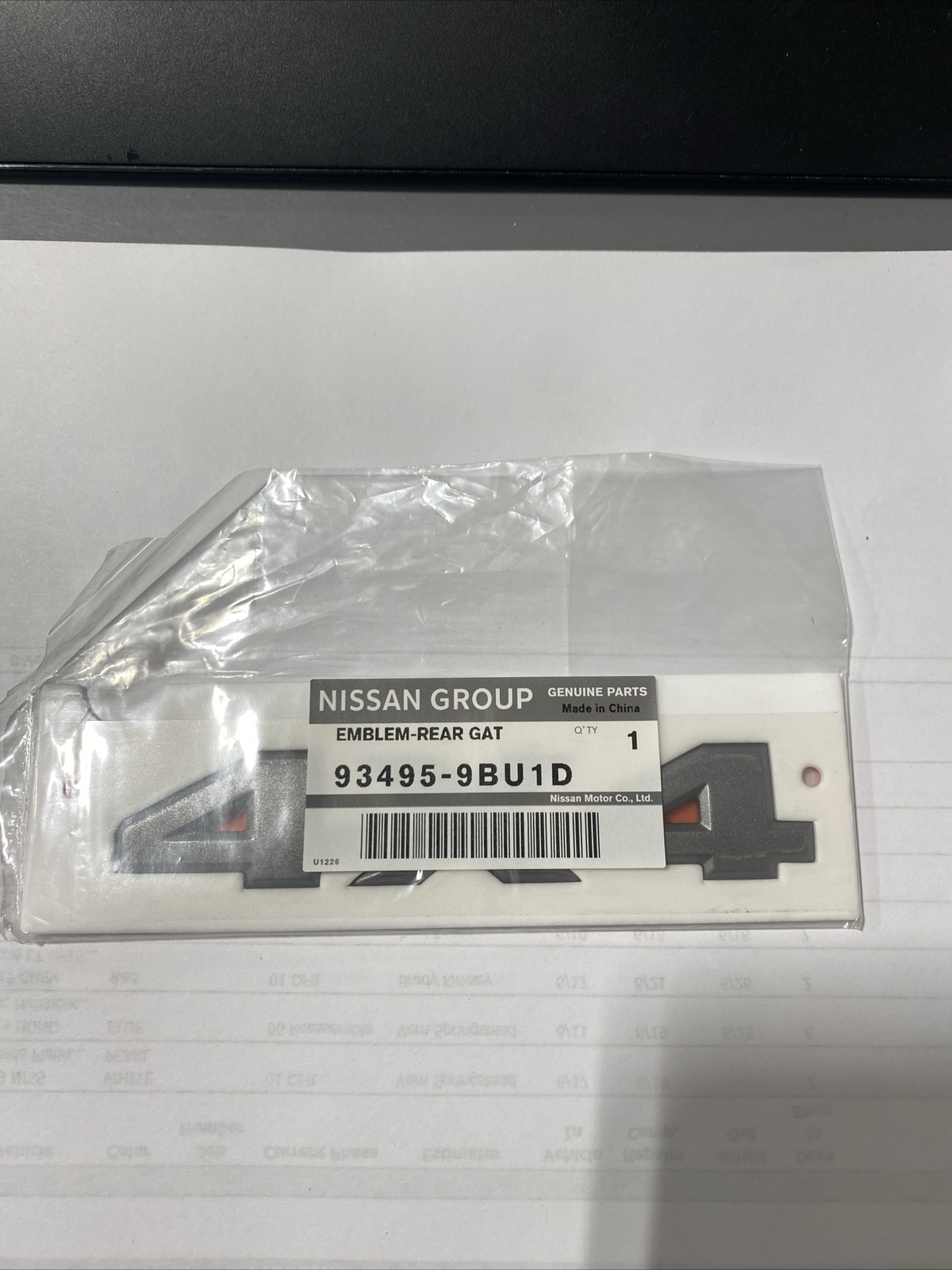 Genuine Nissan OE Emblem-Rear Gate 93495-9BU1D for sale online | eBay