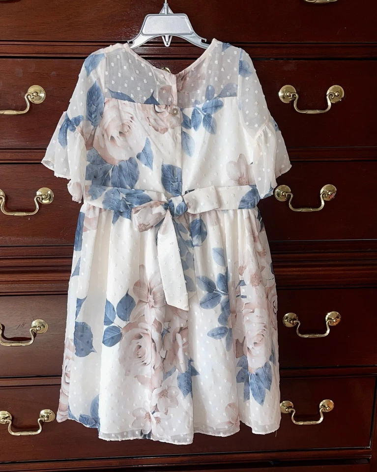 Vestido Primavera Enagua Multicapa Floral Marfil Laura Ashley Niñas Talla 6x Foto 3 de 4