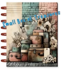 Vintage Suitcases Flowers Cover Set for use with Classic Happy Planner-