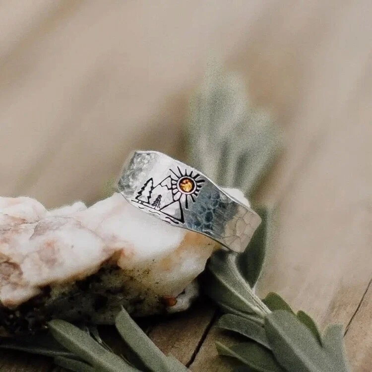 Silver cuff best sale ring