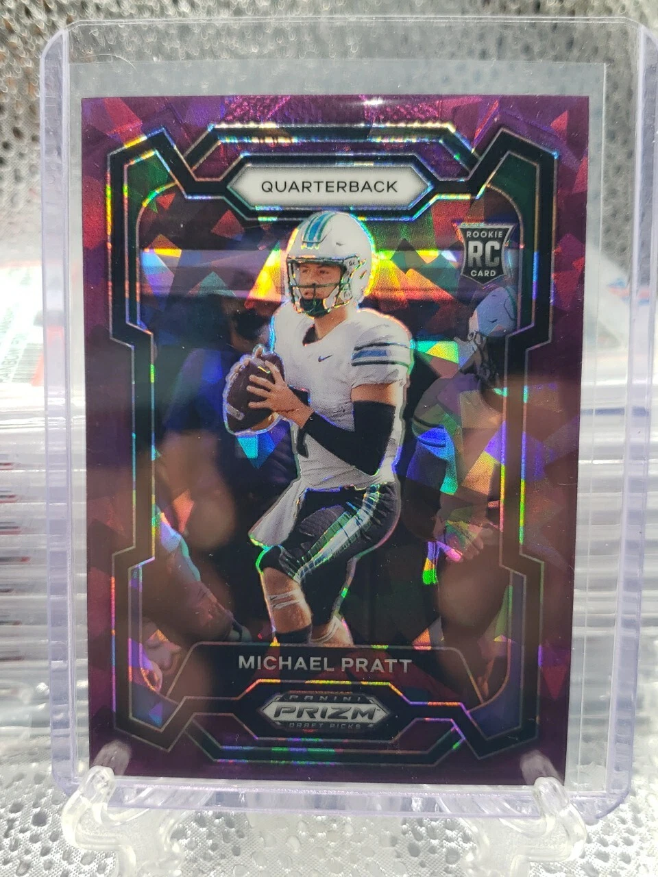 2024 Panini Prizm Draft Picks - Purple Ice Prizm #144 Michael Pratt /149 (RC)