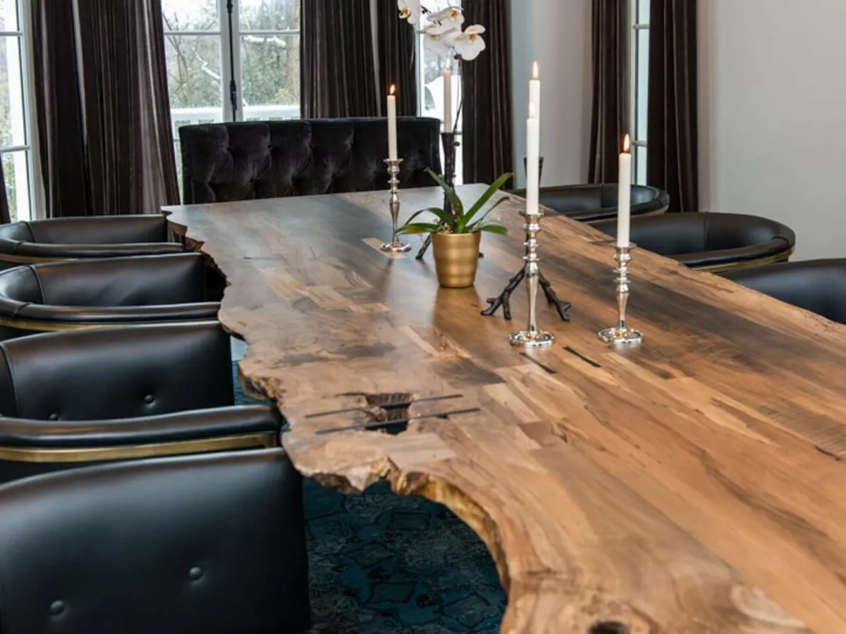 live edge wood slab table