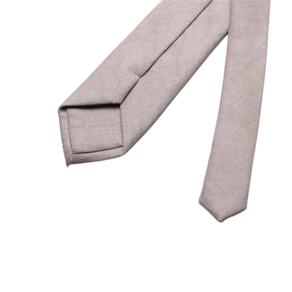 Men's Classic 7CM Solid Cotton Necktie Wedding Formal Business Tuxedo Neck Tie - Image 3 of 3