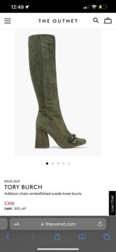 tory burch green suede boots | eBay